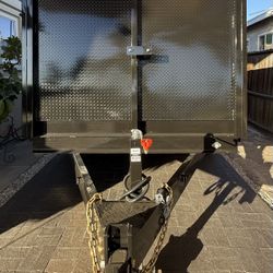 New 8x4x12 Scissor Lift Hydraulic Dump Trailer with Ramps