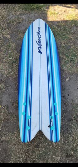 5'10 Soft Top Quad Fish Surfboard