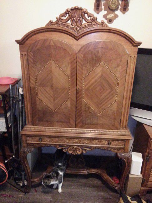 Late 1800-Early 1900's French Family Heirloom Armoire 