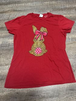 New w/out tags size M Easter Bunny Leopard Women T-Shirt