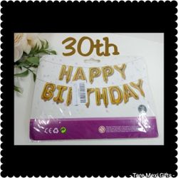 30th Birthday Decorations Kit-Gold Silver Glitter Happy 30 years old Birthday Banner & Sparkling Celebration Hanging Swirls, Party Supplies


