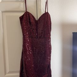 Windsor Burgundy Sequin Dress