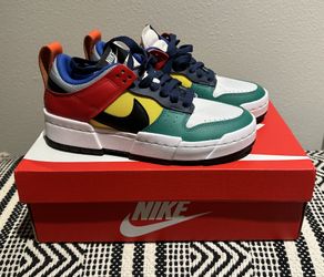 NIKE DUNK LOW DISRUPT Multicolor NWB wmns 7.5 blue green yellow black red grey
