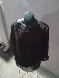 Black & Red Blouse