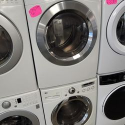 LG Front Load Washer And Stackable Gas Dryer Set 