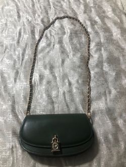 michael kors mila small crossbody chain amazon green