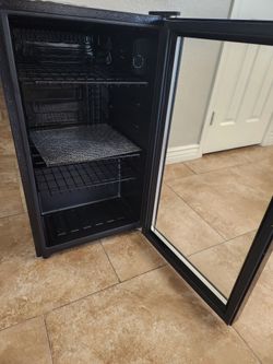 Black Mini Fridge with Glass Door