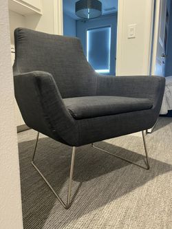 Kendrick Chair Charcoal Gray - Adesso Heavy Weight High Quality