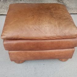 Leather Ottoman