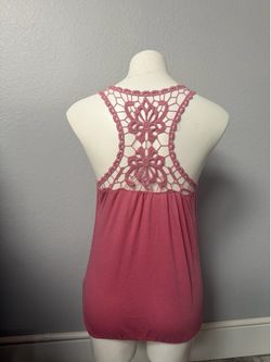 Pink Cowl Neck Tank Top
