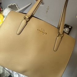 Tan Coach bag