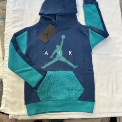 Jordan Little Boys Jumpman Air Speckle Fleece Pullover Hoodie Blue Sz 4 