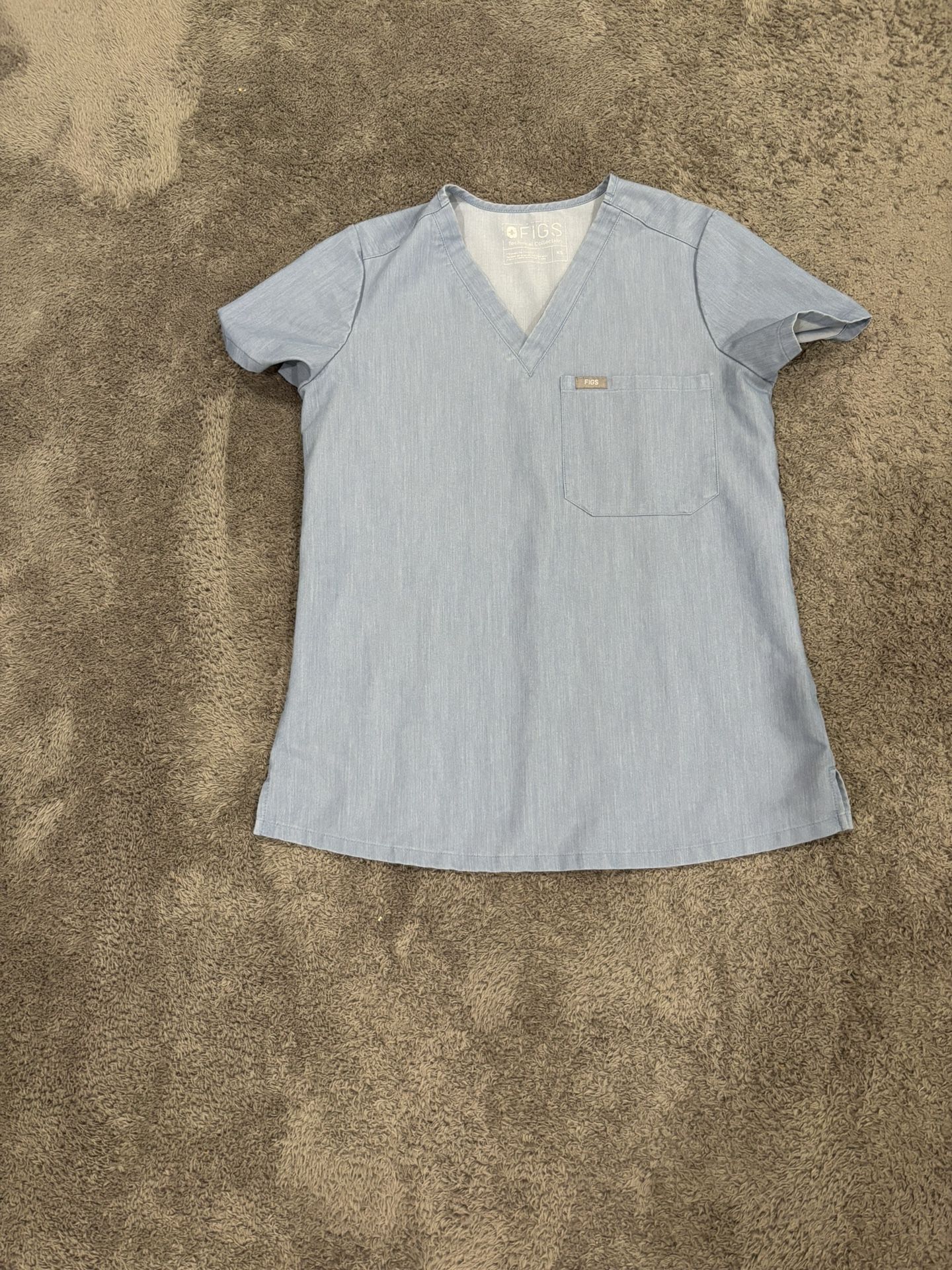 XS FIGS Light Blue Scrub top