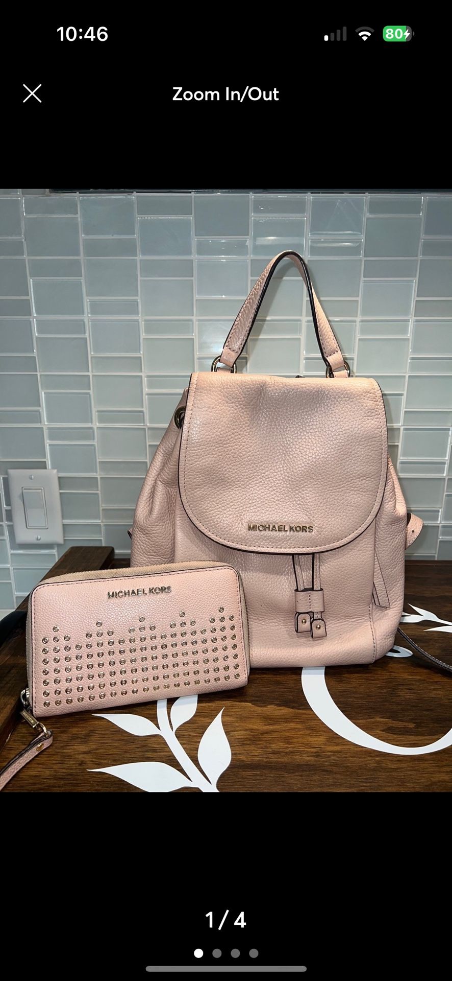 Michael Kors Backpack and wallet