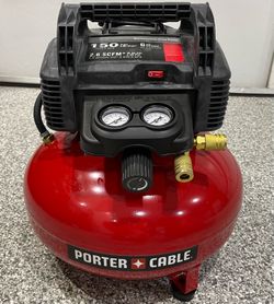 Porter Cable 6 Gallon 150 psi Electric Pancake Air Compressor Model # PXCM2002 and 20 Air Tool Accessories