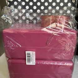 Set Of 12 Roller body  Foam Yoga Block Set with Strap Pink NIP
