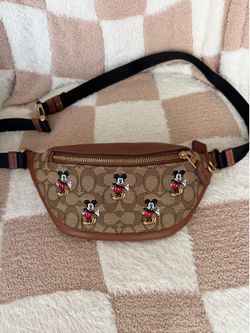 Disney X Coach Belt/Fanny Bag Signature Textile Jacquard Mickey Mouse & Friends