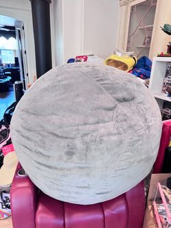 Grey velour plush sak