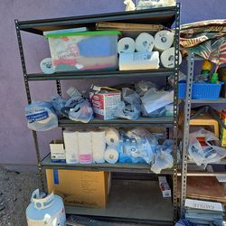 Five shelf storage unit