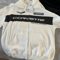 Chevy Corvette Zip Up Sweatshirt Hoodie New 