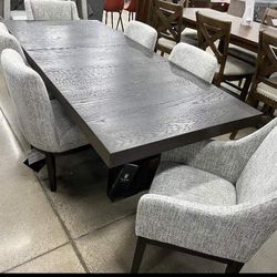 Burkhaus Dining Set Dining Table and 6 Chairs 