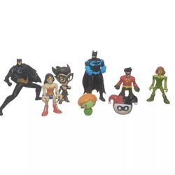 DC & Imaginext Lot of 8 Toys Characters Batman, Poison Ivy, Robin, Wonder Women