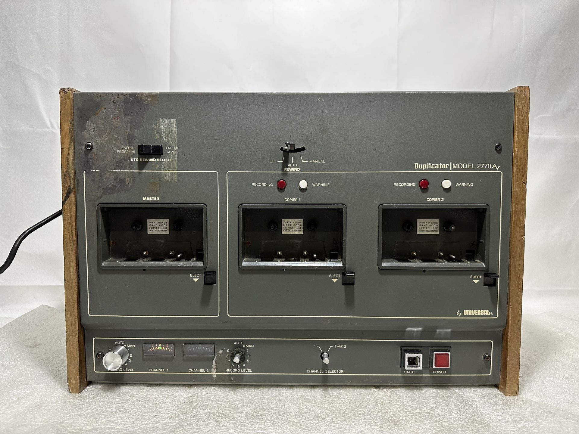 Vintage Wollensak 2770 AV ~ Cassette Tape Duplicator ~ WORKING / MISSING KNOBS