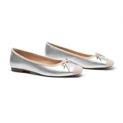 C.Paravano Women's Flats with Bowknot | Casual Slip On Dress Shoes | Comfortable Square Toe Shoes | Women Ballet Flats for Wedding Work Office Busines