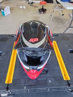 Fox XL Adult Helmet ATV Motorcycle Red and Black
