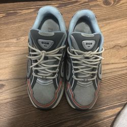 Dior Grey Orange Designer Sneakers Size 41