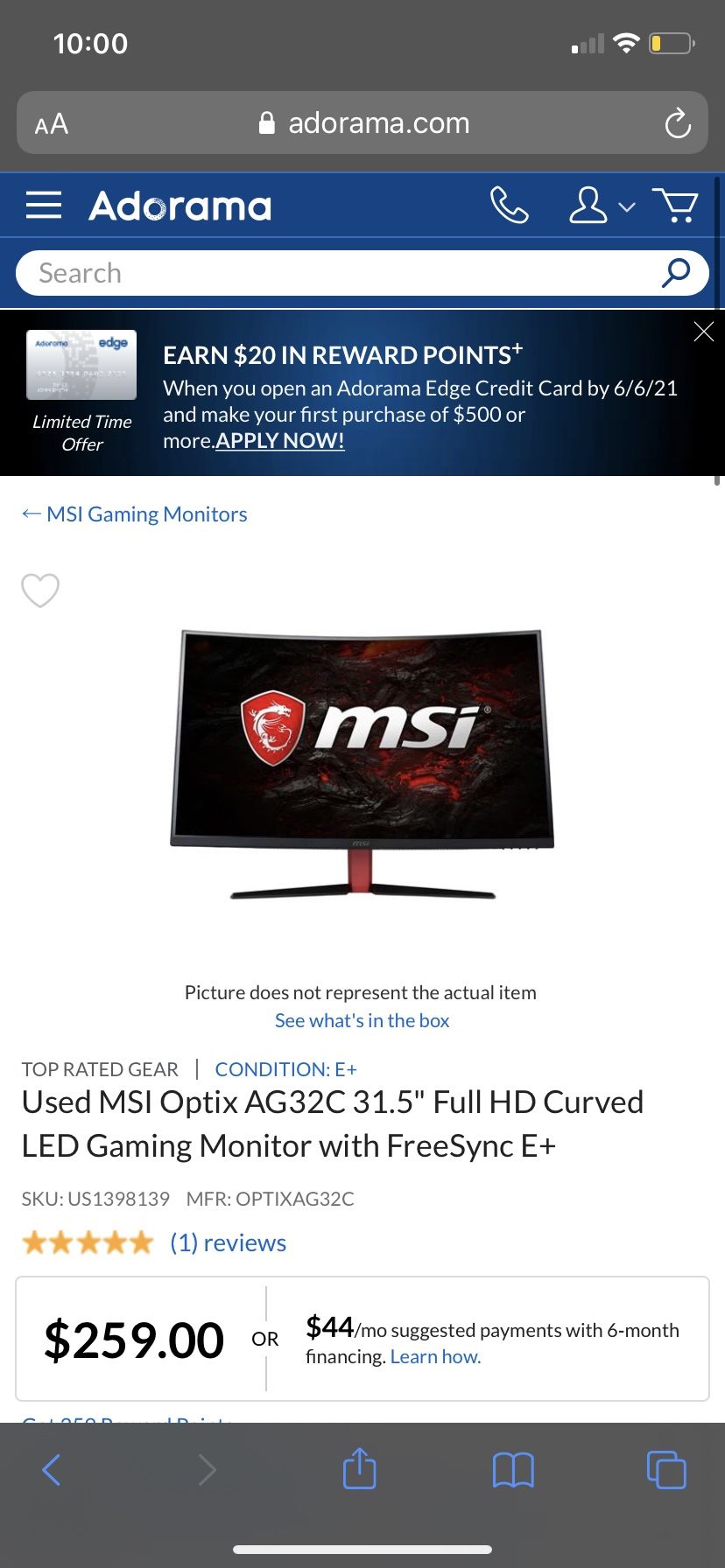 Msi 32 Inch Curved Display