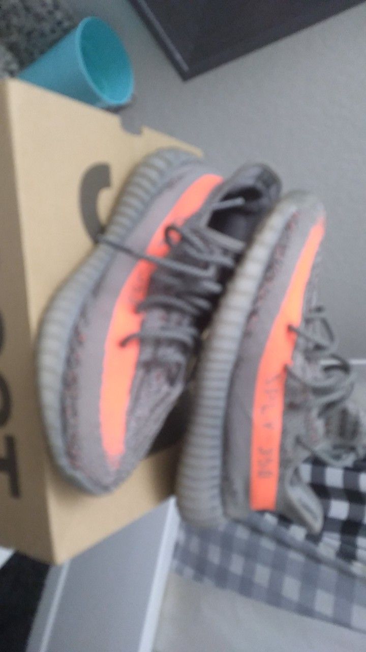 Orange Reflective Yeezyd Size 10