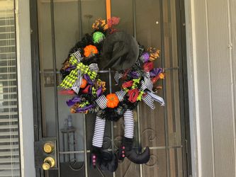 Halloween Witch Wreath 