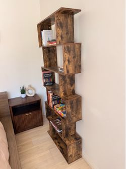 Rustic Geometric Bookshelf