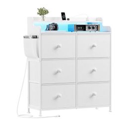 6 Drawer Fabric Console