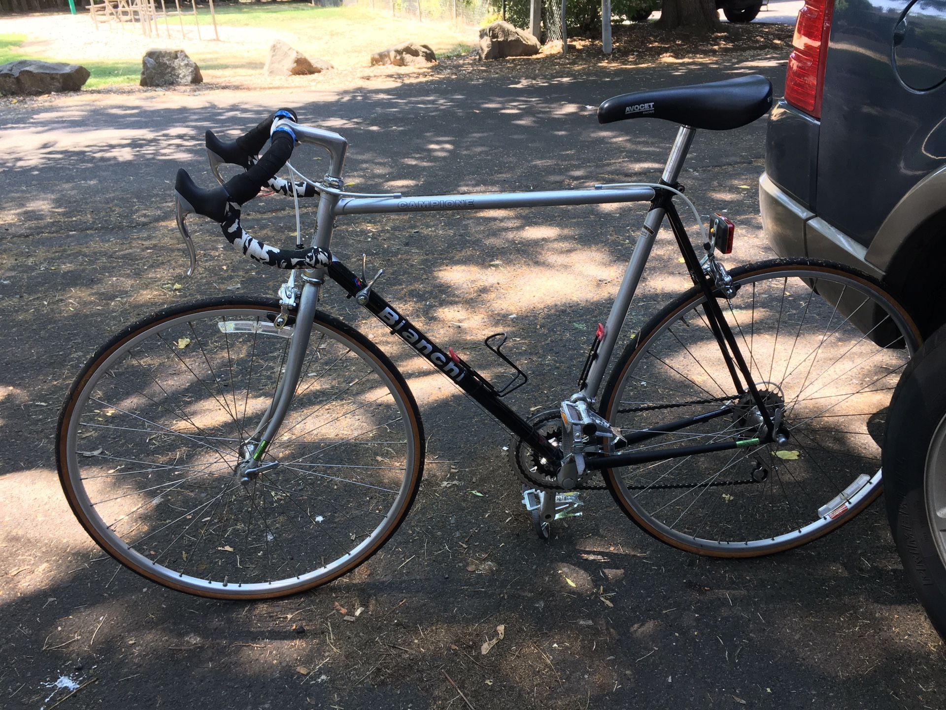 2 vintage Italian, Bianchi road bikes.