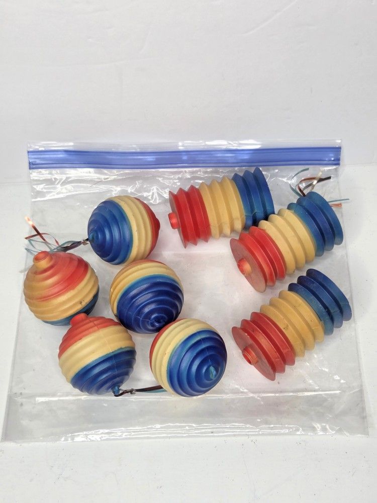 Set of vintage patriotic blow mold string light covers