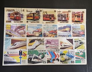 Cuba Trains Postage Stamps (50)