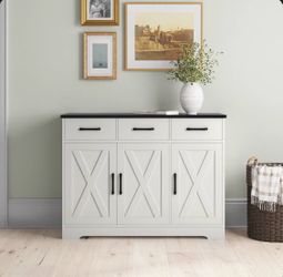 42.5" Wide 3 Drawer Sideboard for Kitchen or Dining Room