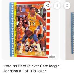 1987 MAGIC JOHNSON FLEER CARD 