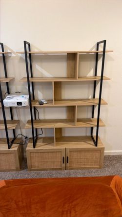 2 bookshelves