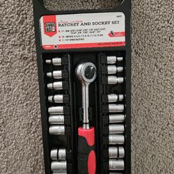 Surebilt 22pc - 1/4" Drive Ratcher and Socket Set