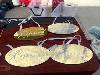 Reserved Wedding Signs