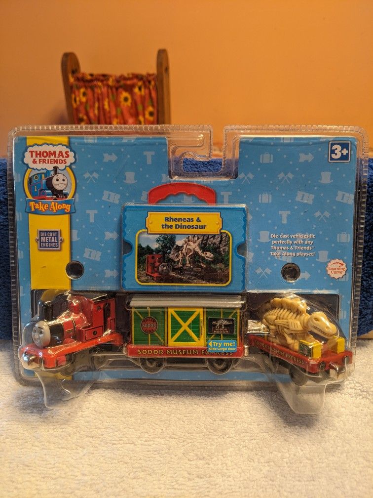 Thomas & Friends Rheneas & the Dinosaur Take along Playset RARE