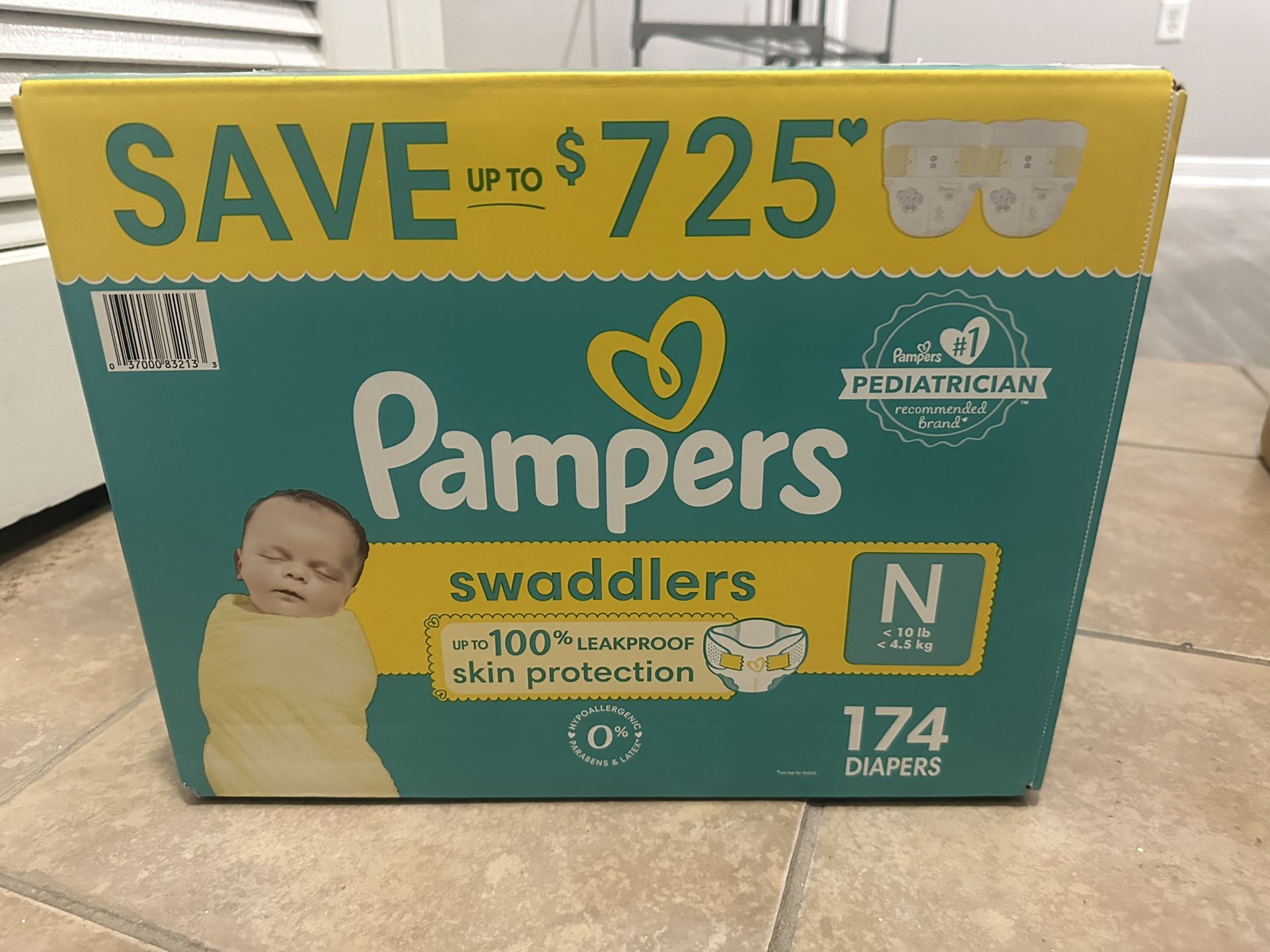 Pampers Newborn Diapers 174 Count