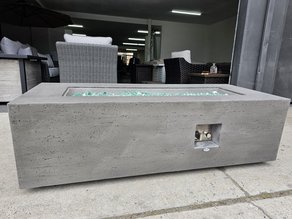 New Outdoor Patio Furniture Concrete Fire Pit Heater Propane 70,000BTU