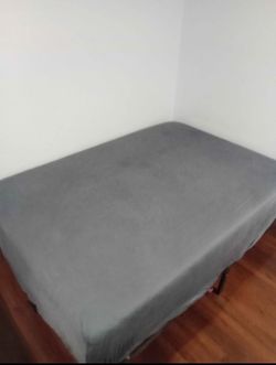 Full size bed frame and mattress
