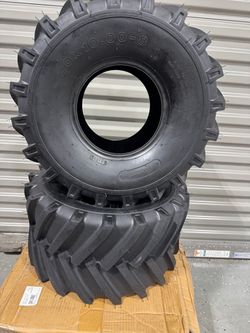 Set of 2 20x10.00-8 Lawn Mower Tractor Cart Turf Tires 4 Ply Tubeless 1340Lbs