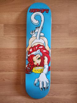 Hook-Ups Skate Deck Kitty Milk