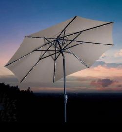 10ft patio umbrella LED lights, solar